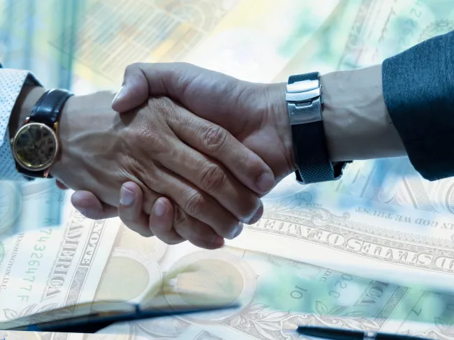 businessmen shaking hands